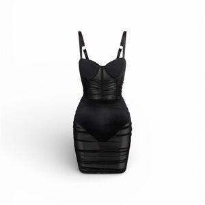 NWT Leau Miami Mesh Corset Mini Dress with Bodysuit - XS